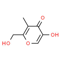 4H-Pyran-4-one, 5-hydroxy-2-(hydroxymethyl)-3-methyl- (9CI)结构式