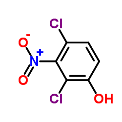 2,4-二氯-3-硝基酚结构式