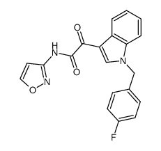 2-(1-(4-fluorobenzyl)-1H-indol-3-yl)-N-(isoxazol-3-yl)-2-oxo-acetamide结构式