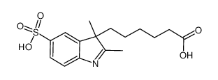 3-(5-carboxypentyl)-2,3-dimethyl-5-sulfoindolium inner salt结构式