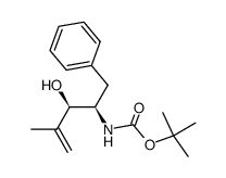 (3R,4R)-4-[N-(tert-butoxycarbonyl)amino]-2-methyl-5-phenylpent-1-en-3-ol Structure