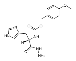 p-Methoxybenzyloxycarbonyl-L-histidine hydrazide结构式