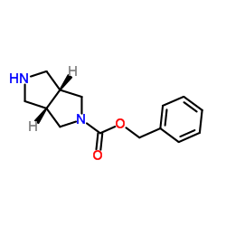 顺式-2-Cbz-六氢吡咯并[3,4-c]吡咯结构式