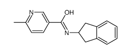 N-(2,3-dihydro-1H-inden-2-yl)-6-methylpyridine-3-carboxamide结构式