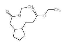ethyl 3-[2-(ethoxycarbonylmethyl)cyclopentyl]propanoate结构式
