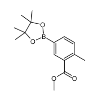 3-(甲氧基羰基)-4-甲基苯基硼酸频哪醇酯结构式