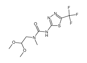 1-(2,2-Dimethoxy-ethyl)-1-methyl-3-(5-trifluoromethyl-[1,3,4]thiadiazol-2-yl)-urea Structure