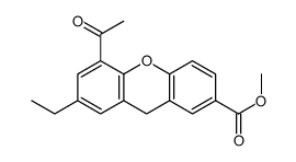 methyl 5-acetyl-7-ethyl-9H-xanthene-2-carboxylate结构式