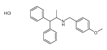N-[(4-methoxyphenyl)methyl]-1,1-diphenylpropan-2-amine,hydrochloride Structure