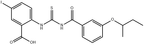 5-iodo-2-[[[[3-(1-methylpropoxy)benzoyl]amino]thioxomethyl]amino]-benzoic acid结构式