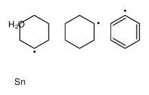 dicyclohexyl(phenyl)tin,hydrate Structure