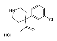 1-[4-(3-chlorophenyl)piperidin-1-ium-4-yl]ethanone,chloride结构式