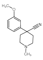 4-氰基-4-(3-甲氧苯基)-1-甲基哌啶结构式