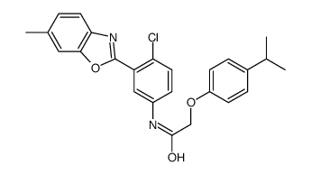N-[4-chloro-3-(6-methyl-1,3-benzoxazol-2-yl)phenyl]-2-(4-propan-2-ylphenoxy)acetamide Structure