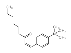 trimethyl-[4-[(E)-3-oxonon-1-enyl]phenyl]azanium Structure