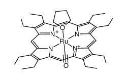 {Ru(II)(octaethylporphyrin(2-))(CO)(tetrahydrofuran)}结构式