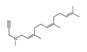 (2E,6Z)-N,3,7,11-tetramethyl-N-prop-2-ynyldodeca-2,6,10-trien-1-amine结构式