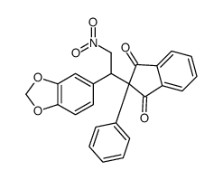 2-[1-(1,3-benzodioxol-5-yl)-2-nitroethyl]-2-phenylindene-1,3-dione Structure