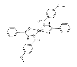 Co(p-CH3OC6H4CHNNHC(O)C6H5)2Cl2结构式