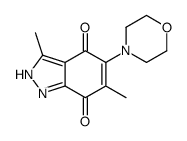 3,6-dimethyl-5-morpholin-4-yl-2H-indazole-4,7-dione结构式