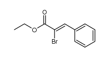 ethyl 2-bromo-3-phenylpropenoate结构式