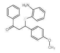 3-(2-aminophenyl)sulfanyl-3-(4-methoxyphenyl)-1-phenyl-propan-1-one structure