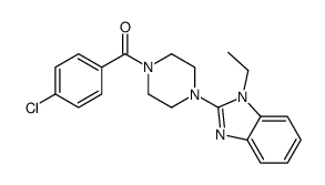 Piperazine, 1-(4-chlorobenzoyl)-4-(1-ethyl-1H-benzimidazol-2-yl)- (9CI) Structure