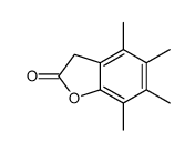 4,5,6,7-tetramethyl-3H-1-benzofuran-2-one结构式