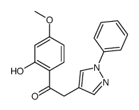 1-(2-hydroxy-4-methoxyphenyl)-2-(1-phenylpyrazol-4-yl)ethanone结构式