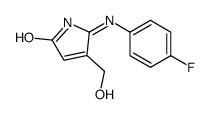 5-(4-fluoroanilino)-4-(hydroxymethyl)pyrrol-2-one结构式