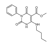6-butylamino-2,4-dioxo-3-phenyl-1,2,3,4-tetrahydro-pyrimidine-5-carboxylic acid methyl ester结构式