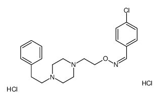 (E)-1-(4-chlorophenyl)-N-[2-[4-(2-phenylethyl)piperazin-1-yl]ethoxy]methanimine,dihydrochloride结构式