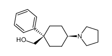 1-cis-phenyl-4-trans-(1-pyrrolidino)-1-cyclohexanemethanol Structure