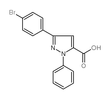 3-(4-BROMOPHENYL)-1-PHENYL-1H-PYRAZOLE-5-CARBOXYLIC ACID结构式
