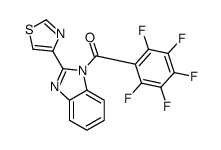 (2,3,4,5,6-pentafluorophenyl)-[2-(1,3-thiazol-4-yl)benzimidazol-1-yl]methanone结构式