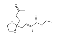 5,5-(ethylenedioxy)-8-carbethoxy-8-methyl-7(E)-nonen-2-one Structure