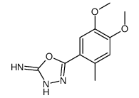 5-(4,5-dimethoxy-2-methylphenyl)-1,3,4-oxadiazol-2-amine结构式