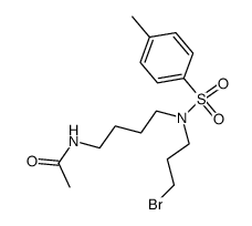 N-{4-[(3-Bromo-propyl)-(toluene-4-sulfonyl)-amino]-butyl}-acetamide结构式