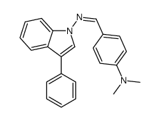 N,N-dimethyl-4-[(3-phenylindol-1-yl)iminomethyl]aniline Structure