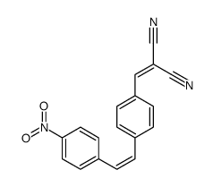2-[[4-[2-(4-nitrophenyl)ethenyl]phenyl]methylidene]propanedinitrile结构式