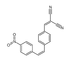 2-[[4-[2-(4-nitrophenyl)ethenyl]phenyl]methylidene]propanedinitrile Structure