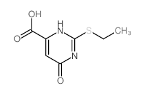 4-Pyrimidinecarboxylicacid, 2-(ethylthio)-1,6-dihydro-6-oxo-结构式