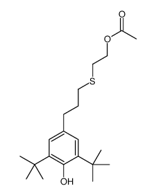 2-[3-(3,5-ditert-butyl-4-hydroxyphenyl)propylsulfanyl]ethyl acetate结构式