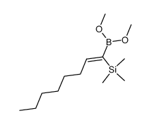 dimethyl (Z)-(1-(trimethylsilyl)oct-1-en-1-yl)boronate结构式