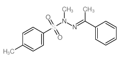 Benzenesulfonic acid,4-methyl-, 1-methyl-2-(1-phenylethylidene)hydrazide结构式