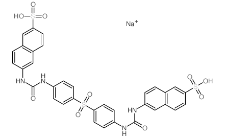 6-[[4-[4-[(6-sulfonaphthalen-2-yl)carbamoylamino]phenyl]sulfonylphenyl]carbamoylamino]naphthalene-2-sulfonic acid structure