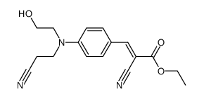 (E)-2-Cyano-3-{4-[(2-cyano-ethyl)-(2-hydroxy-ethyl)-amino]-phenyl}-acrylic acid ethyl ester结构式