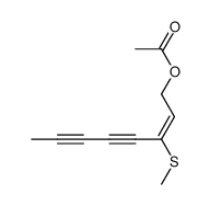 (E)-1-acetoxy-3-methylsulfanyl-oct-2-ene-4,6-diyne Structure