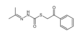 isopropylidene-hydrazinecarbothioic acid S-(2-oxo-2-phenyl-ethyl) ester Structure