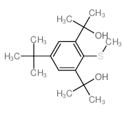 1,3-Benzenedimethanol,5-(1,1-dimethylethyl)-a1,a1,a3,a3-tetramethyl-2-(methylthio)-结构式